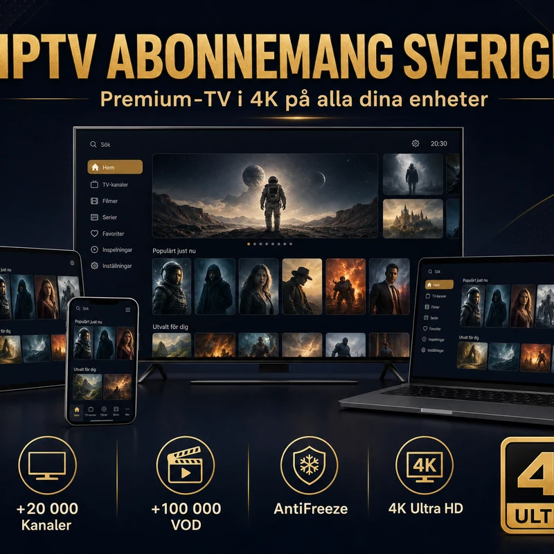 IPTV abonnemang Sverige Strong 4K på alla enheter