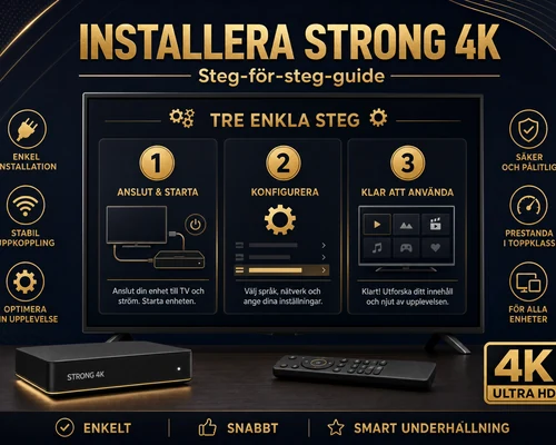 Installera Strong 4K på Smart TV med en kompatibel IPTV-app